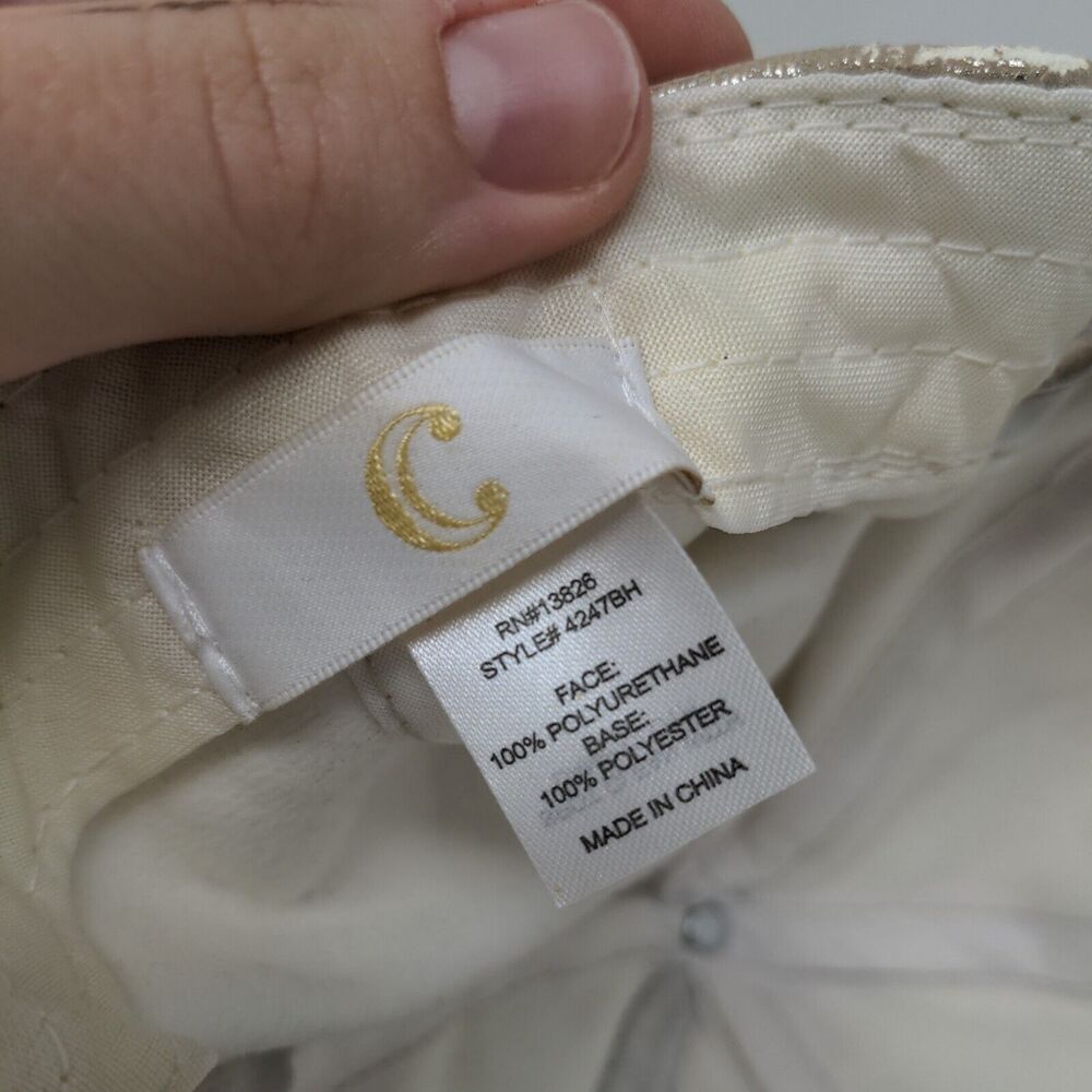 C Strapback Hat Tan One Size Adjustable Lightweight 6 Panel Blank - Picture 8 of 8